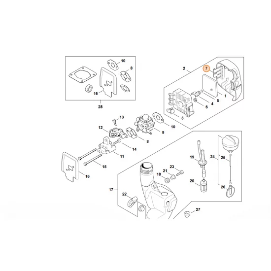 STIHL  Pokrywa filtra 4140 141 0502
